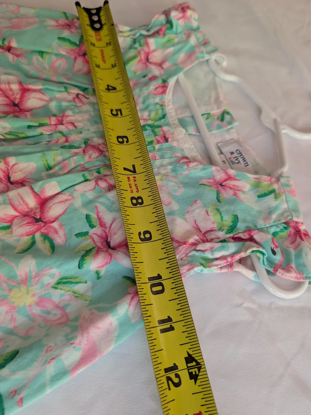 crown & ivy Mint Floral Flamingo Cotton Nightgown with Pink Accents